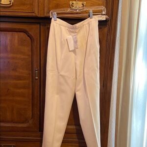 Petite Sophisticate Cream High-Waisted Trousers